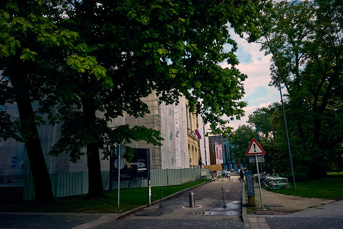 Slowenisches Nationalmuseum Ljubljana Baustelle Impression