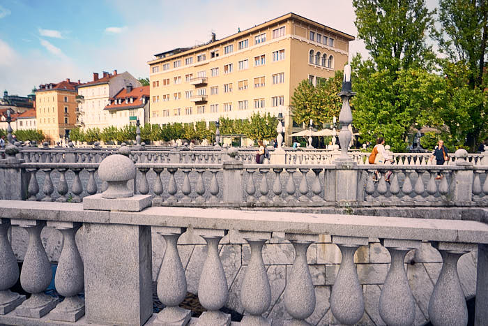 Tromostovje Brücke Ljubljana