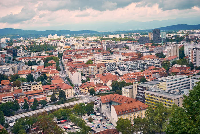 Ausblick Laibacher Schloss Ljubljana