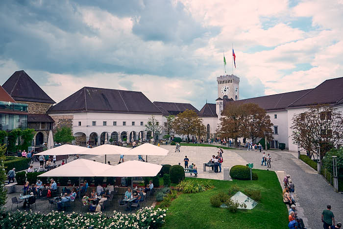 Innenhof Laibacher Schloss Ljubljanski grad