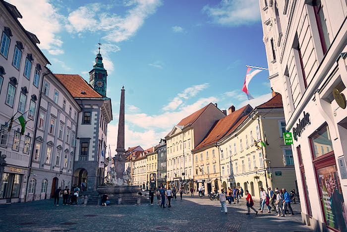 Mestni trg Stadtplatz Ljubljana
