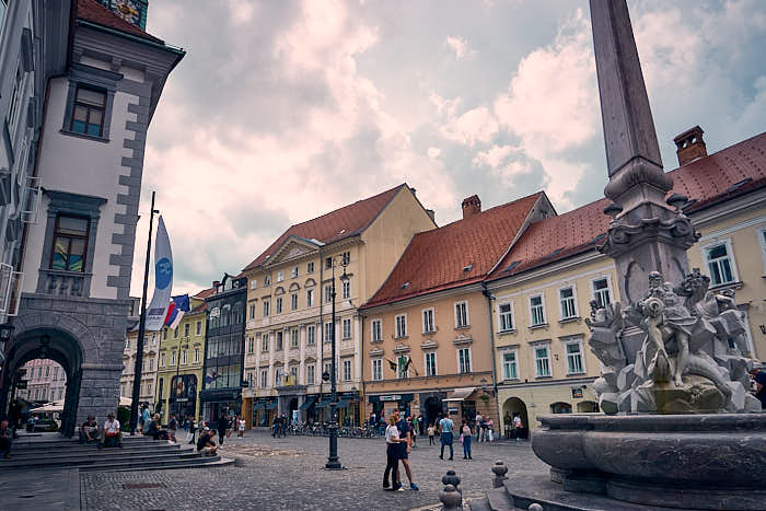 Mestni trg Stadtplatz Altstadt Ljubljana